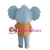 Light Blue Koala With Orange Top Mascot Costume