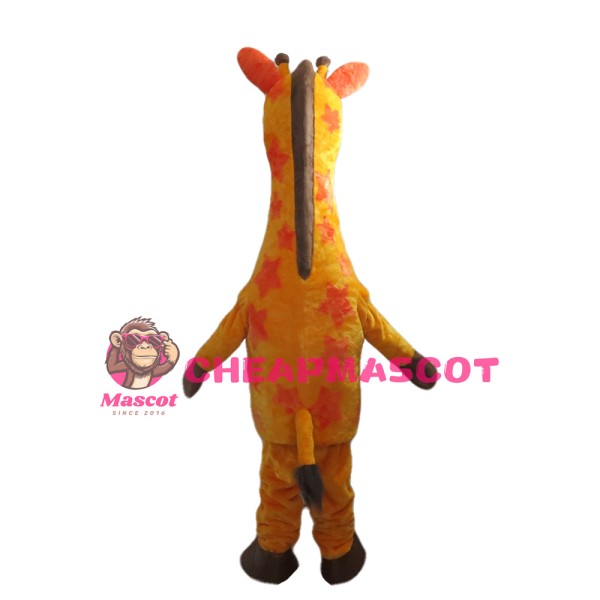 Unisex Cartoon Standing Giraffe Mascot Costume