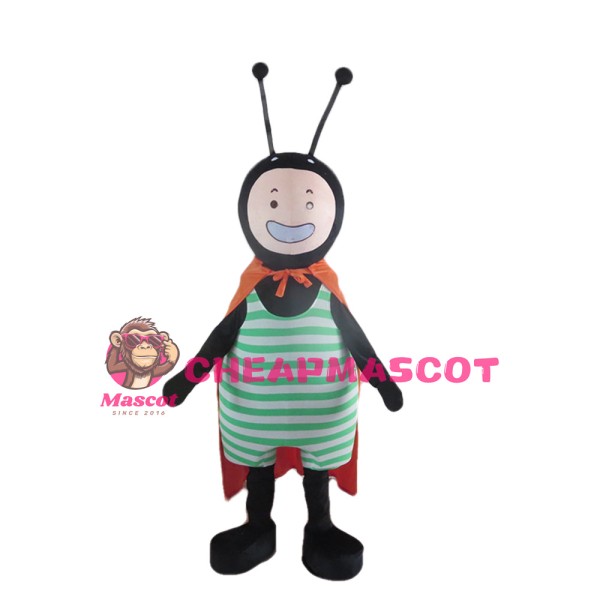 Green Striped And Red Spotted Ant Mascot Costume