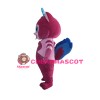 Lovely Smiling Fuchsia Cat Mascot Costume