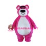 Fat Rose Red Bear Mascot Costume