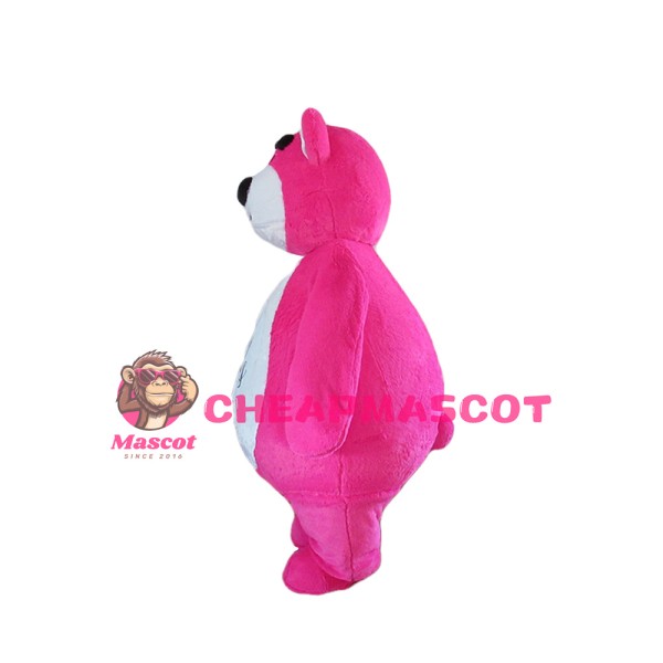 Fat Rose Red Bear Mascot Costume