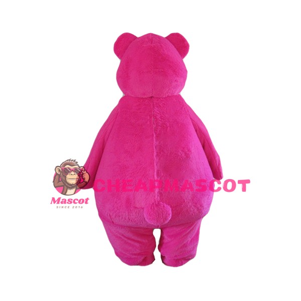 Fat Rose Red Bear Mascot Costume