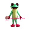 Cartoon Green & Yellow Frog Mascot Costume