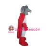 Snake Superman With Red Shorts And Cloak Mascot Costume
