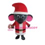 Funny Grey Christmas Mouse Mascot Costume