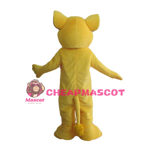 Docile Little Yellow Lion Mascot Costume