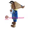 Noble Lion With Blue Coat Mascot Costume