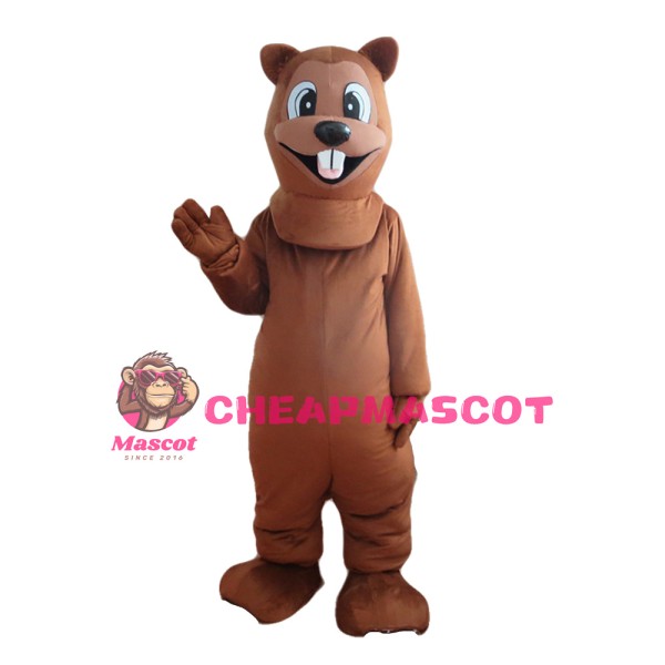 Classic Happy Brown Squirrel Mascot Costume