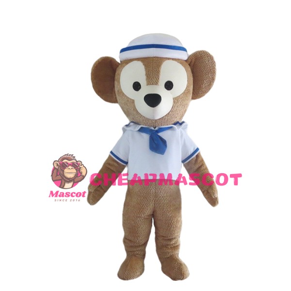 Teddy Bear With Sailor Suit And Hat Mascot Costume