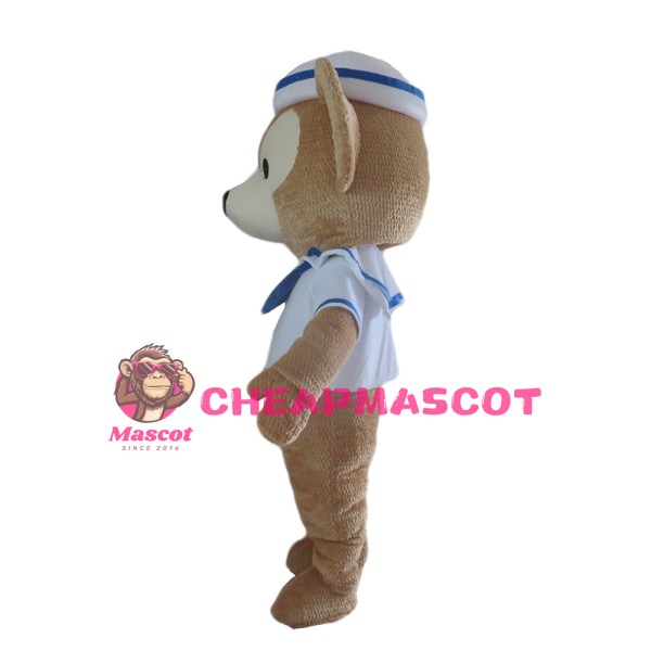 Teddy Bear With Sailor Suit And Hat Mascot Costume