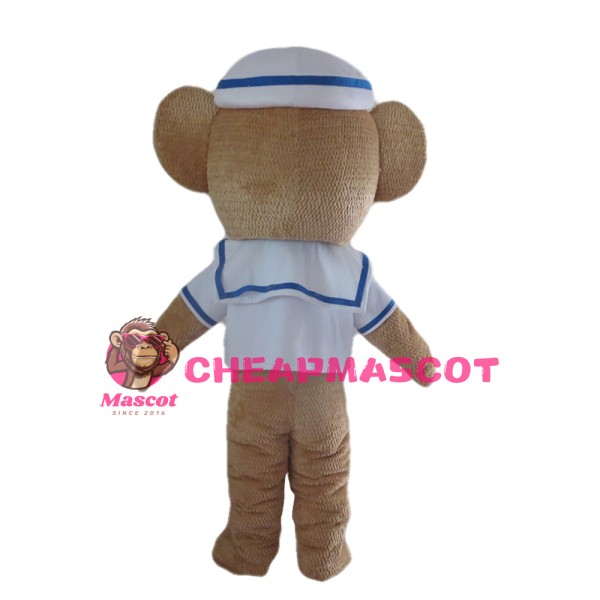 Teddy Bear With Sailor Suit And Hat Mascot Costume