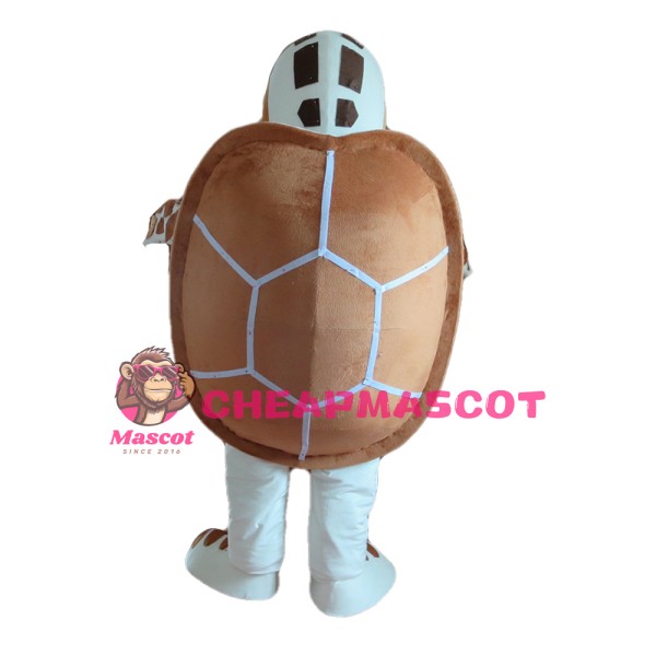 Slow Cartoon Brown & White Turtle Mascot Costume