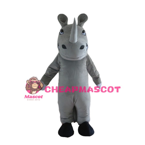 Soft Lovely Grey Rhino Mascot Costume