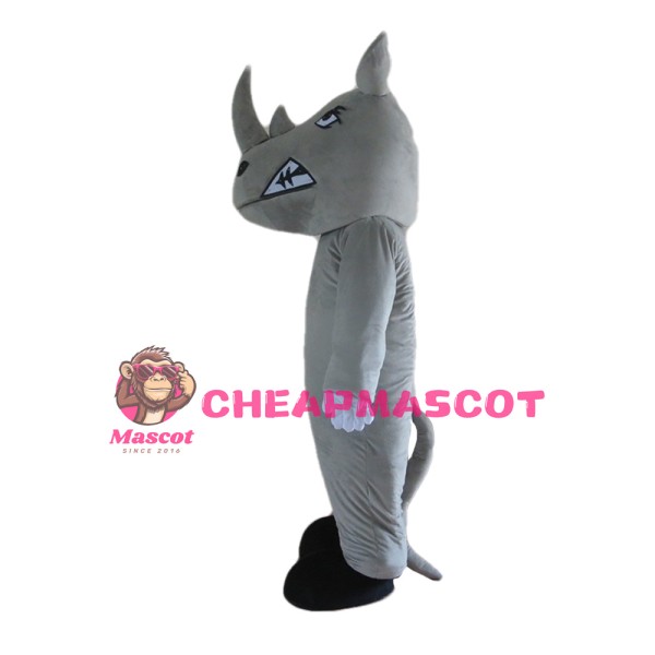 Soft Lovely Grey Rhino Mascot Costume
