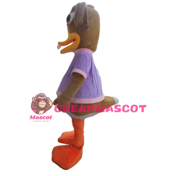 Clownish Buck Teeth Duck Mascot Costume