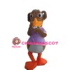 Clownish Buck Teeth Duck Mascot Costume