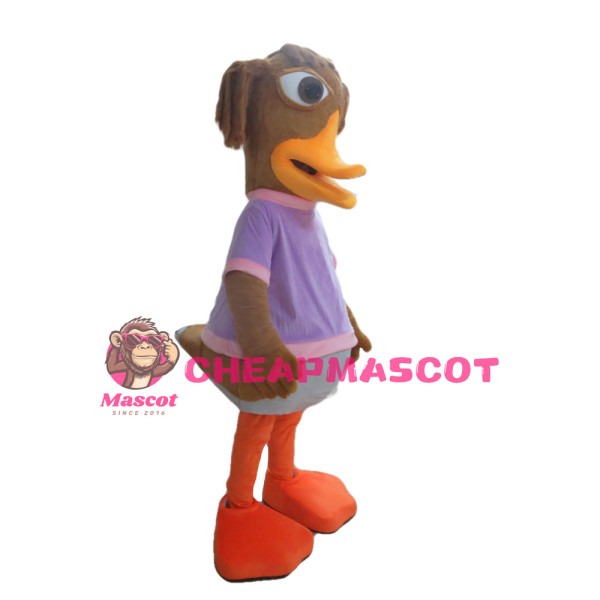 Clownish Buck Teeth Duck Mascot Costume