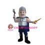 Attacking Soldier Holding Hammer Mascot Costume