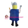 Attacking Soldier Holding Hammer Mascot Costume