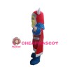 Fighting Soldier With Red Tabard Mascot Costume