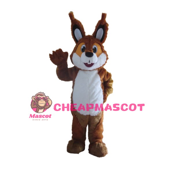 Friendly Brown Fox Mascot Costume