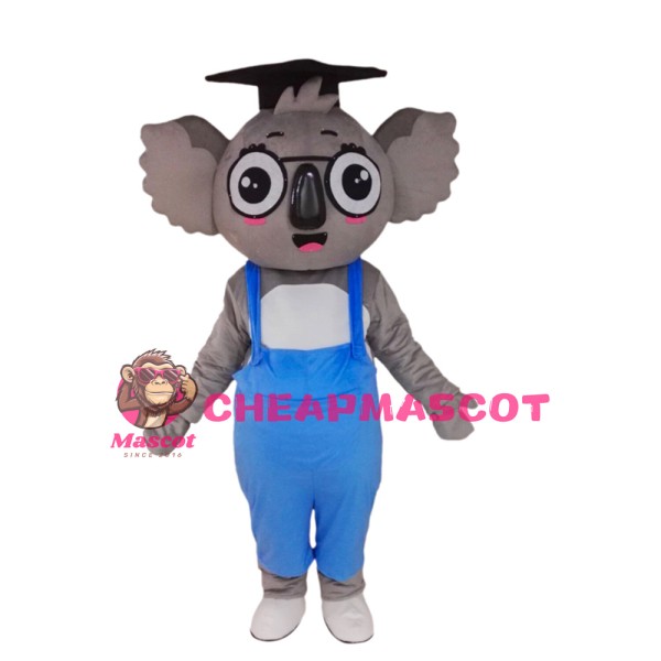 Bachelor Koala With Blue Rompers Mascot Costume