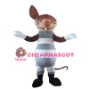 One-eared Groundhog With Grey Set Mascot Costume