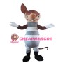 One-eared Groundhog With Grey Set Mascot Costume
