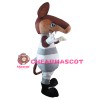 One-eared Groundhog With Grey Set Mascot Costume