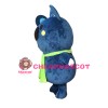 Naughty Grey Blue Koala With Green Tape Mascot Costume
