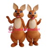 Vibrant Kangaroo Twins Mascot Costume