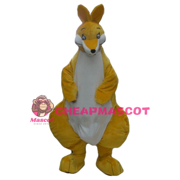 Loving Yellow Mother Kangaroo Mascot Costume
