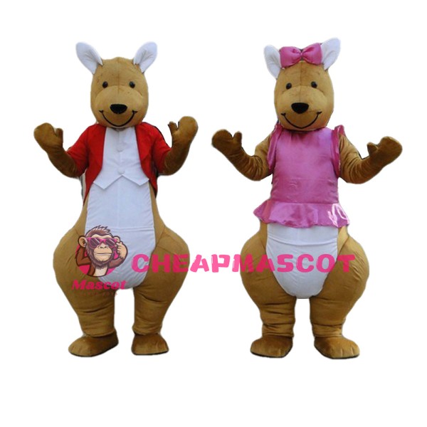 Cute Kangaroo Couple Mascot Costume