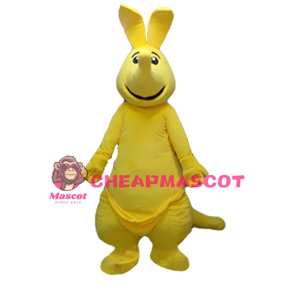 Long Nose Yellow Kangaroo Mascot Costume
