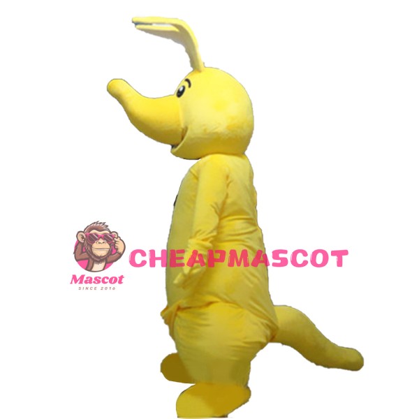 Long Nose Yellow Kangaroo Mascot Costume
