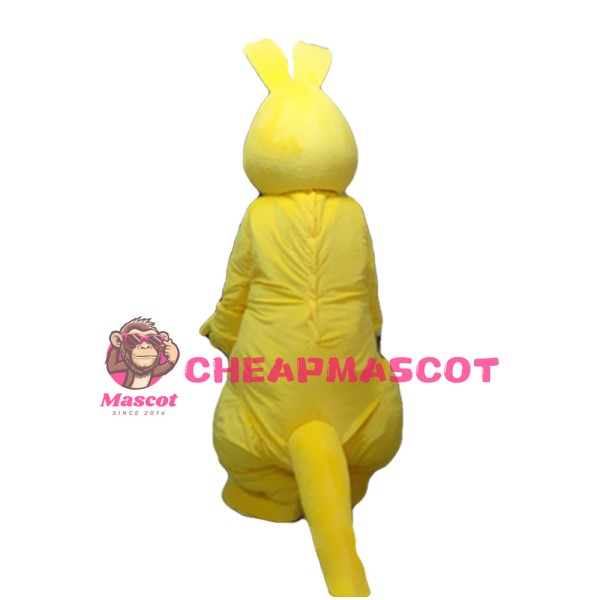 Long Nose Yellow Kangaroo Mascot Costume