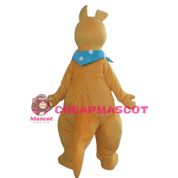 Yellow Kangaroo Mother And Little Baby Mascot Costume