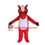 Standing Red & White Horse Mascot Costume