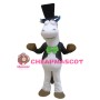 Gentleman Horse With Tuxedo And Bowler Hat Mascot Costume