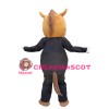 Charming Adult Horse With Suit Mascot Costume