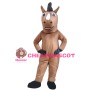 Running Brown Horse Mascot Costume