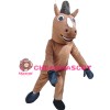Running Brown Horse Mascot Costume