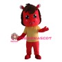 Happy Red Kid With Yellow Top Mascot Costume
