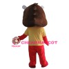Happy Red Kid With Yellow Top Mascot Costume
