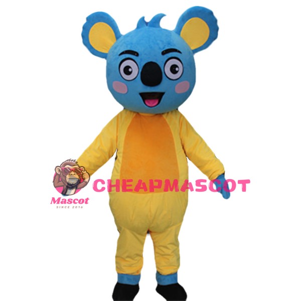 Figurative Kongfu Blue Koala Mascot Costume