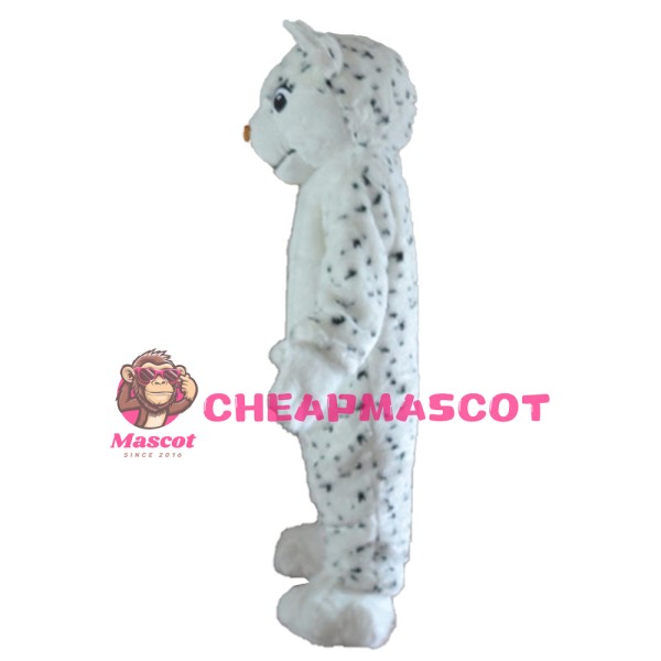 Adult Style Walking Design White Leopard Mascot Costume