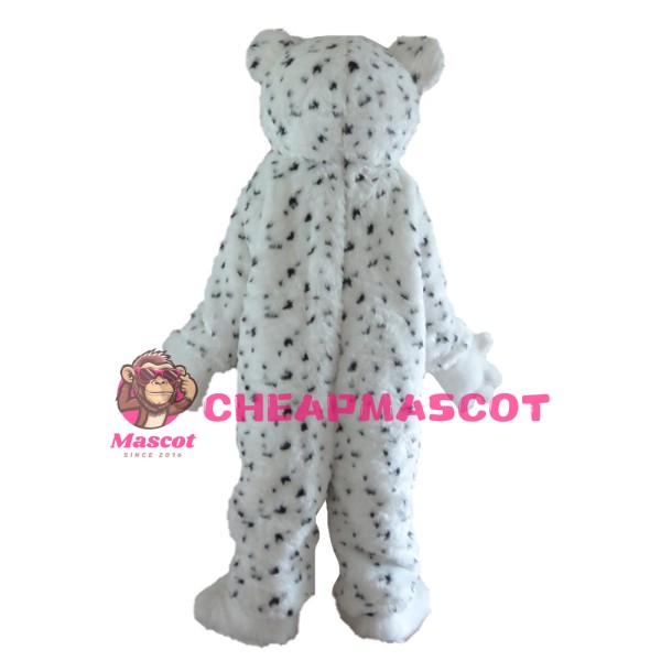 Adult Style Walking Design White Leopard Mascot Costume