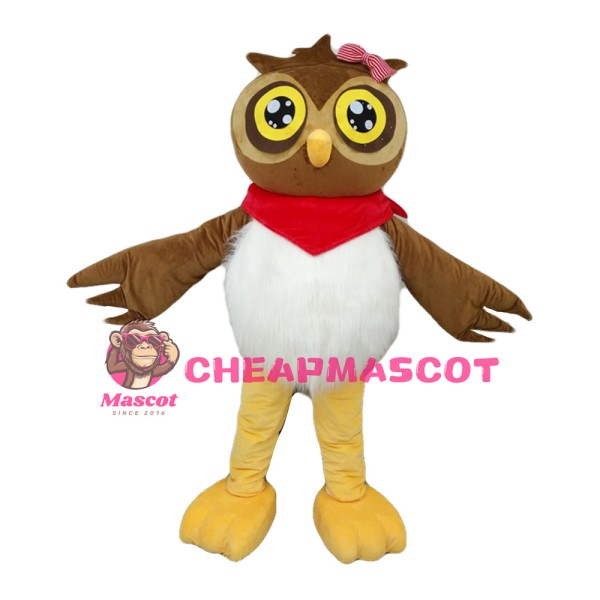 Customized Owl With Pink Bow Mascot Costume
