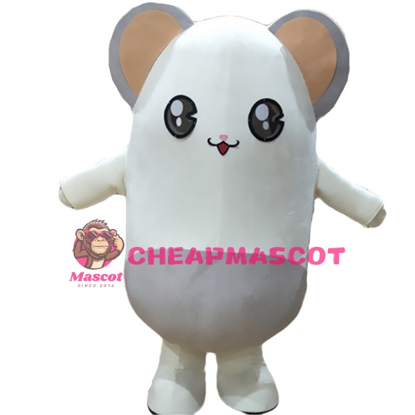 Cartoon Very Cute White Gophers Mascot Costume